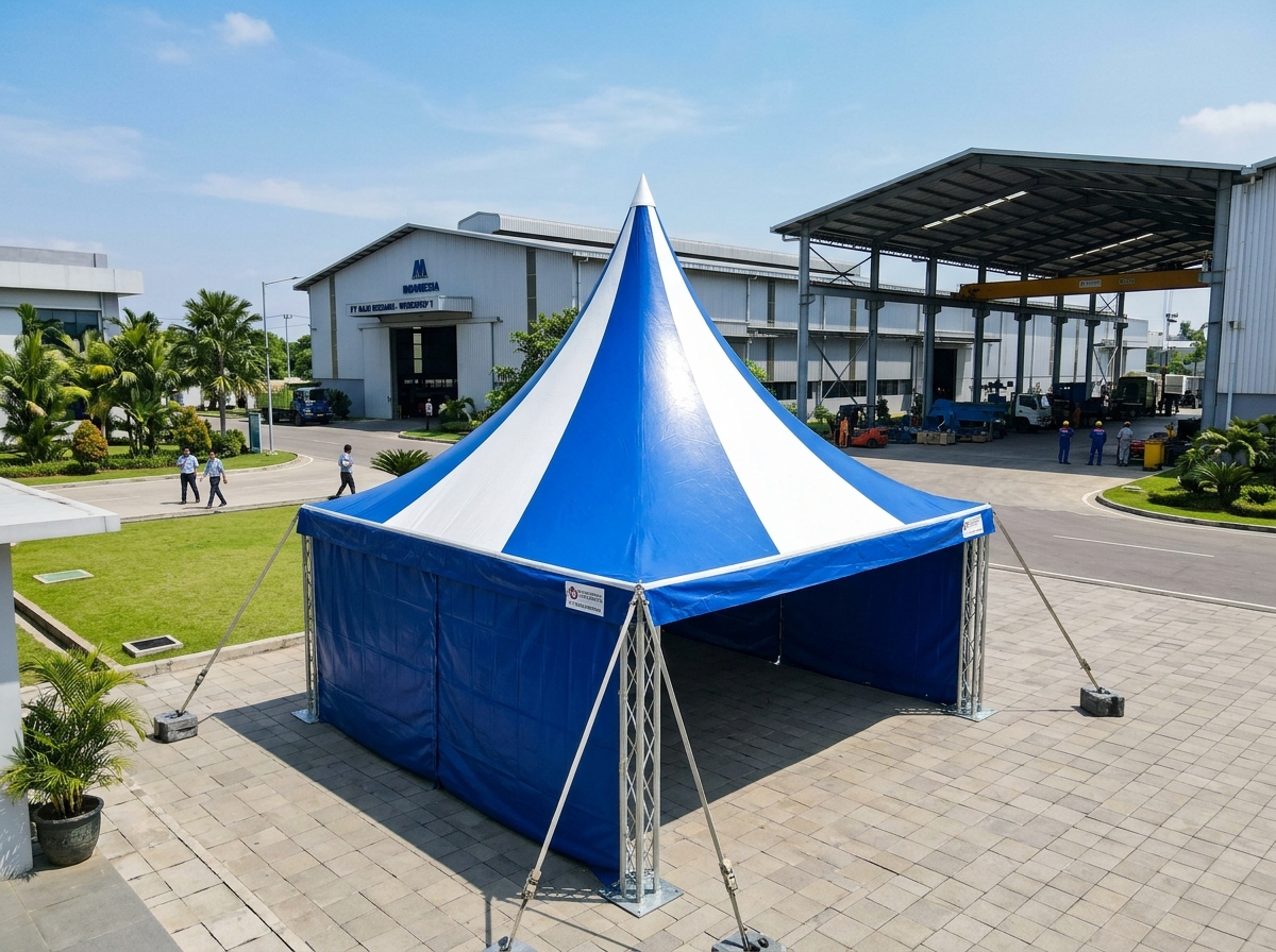 Tenda Kerucut Sarnafil Pabrikasi Surabaya